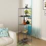Function Home 5 Tier Wire Shelving Metal Storage Rack Shelving Unit Storage Shelf Pantry Food Shelf Plant Shelves for Kitchen Living Room Office Garage in Grey
