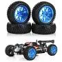 Drfeify RC Truck Wheel Rally Tire, Blue Metal RC Tires Wheel Rally Tyres Upgrade Parts for WL 1/18 A959 A979 A969 RC Crawler Car Drfeify RC Truck Wheel Rally Tire, Blue Metal RC Tires Wheel Rally Tyres Upgrade Parts for WL 1/18 A959 A979 A969 RC Crawler Car