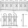 Sunnydaze 2-Piece Decorative Finial Garden Landscape Metal Border Fence, Black, 38 Inches x 49 Inches Per Panel, 8 Feet Overall