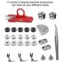 Akozon Sewing Machine Accessories 27pcs, Multifunction Presser Foot Spare Parts Accessories for Sewing Industrial Flat Bed Regular Spare Parts Tool Set Akozon Sewing Machine Accessories 27pcs, Multifunction Presser Foot Spare Parts Accessories for Sewing Industrial Flat Bed Regular Spare Parts Tool Set