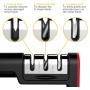 Upgraded Kitchen Knife Sharpener, Ulwae 3-Stage Chef Knife Sharpener to Restore Non-Serrated Knife Blades Quickly, Safely, and Easy to Use for Kitchen, Camping & Hiking