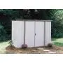 Arrow 8 x 3 Eggshell with Taupe Trim Pent Roof Galvanized Steel Garden Shed