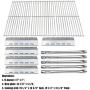 Direct Store Parts Kit DG210 Replacement for Ducane 30400042,30400043,30558501 Gas Grill Burners,Heat Plates,Cooking Grid (SS Burner + SS Heat Plate + Solid Stainless Steel Cooking Grid)