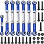 7-Pack Adjustable Aluminum Turnbuckles/Camber Link with Rod Ends Sets for Traxxas Slash 4X4/2WD 1/10 Upgrade Parts