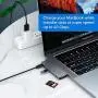 USB C Hub, 6 in 1 Aluminum Type C Hub Adapter, MacBook Pro 2020 Accessories with 3 USB 3.0 Ports, TF/SD Card Reader, USB-C Power Delivery for MacBook Pro 13″ and 15″ 2016-2019, MacBook Air 2018 2019