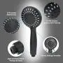 Luxsego High Pressure Handheld Shower Head 5-Setting Powerful Shower Spray against Low Pressure Water Supply Pipeline with Hose with 59 PVC Shower Hose, Adjustable Solid Brass Bracket, Matte Black Luxsego High Pressure Handheld Shower Head 5-Setting Powerful Shower Spray against Low Pressure Water Supply Pipeline with Hose with 59 PVC Shower Hose, Adjustable Solid Brass Bracket, Matte Black