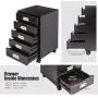 TOPSKY 5 Drawer Mobile Cabinet Fully Assembled Except Casters Built-in Handle (Black) TOPSKY 5 Drawer Mobile Cabinet Fully Assembled Except Casters Built-in Handle (Black)
