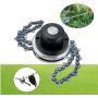 Ineedtech 65Mn Trimmer Head with Coil Chain for Medium Size Garden Lawn Grass Trimmer, Brush Cutter, Weed Eater, Chain Mower, Outdoor Power Tools Replacement Part Accessory