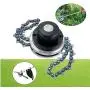 Ineedtech 65Mn Trimmer Head with Coil Chain for Medium Size Garden Lawn Grass Trimmer, Brush Cutter, Weed Eater, Chain Mower, Outdoor Power Tools Replacement Part Accessory Ineedtech 65Mn Trimmer Head with Coil Chain for Medium Size Garden Lawn Grass Trimmer, Brush Cutter, Weed Eater, Chain Mower, Outdoor Power Tools Replacement Part Accessory
