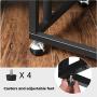 VASAGLE Industrial Side Table, End Table for Coffee Laptop Tablet, Mobile Table with Rolling Casters, Steel Frame, for Living Room, Bedroom, Honey Brown and Black ULNT050B05
