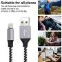 WUYA iPhone Charger, MFi Certified Lightning Cable 5 Pack (3/3/6/6/10FT) Nylon Woven with Metal Connector Compatible iPhone Xs Max/X/8/7/Plus/6S/6/SE/5S iPad - Black&White