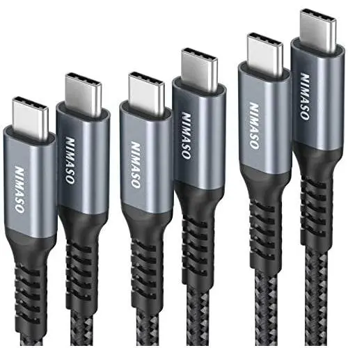 NIMASO USB C to USB C Cable 60W 3-Pack(6.6ft+3.3ft+1ft),Type C PD Fast Charging Cable Braided Cord Compatible with Galaxy S21/S21+/S20+Ultra,MacBook Pro/Air 2020,iPad Pro2020/2018,Google Pixel 3/4a XL NIMASO USB C to USB C Cable 60W 3-Pack(6.6ft+3.3ft+1ft),Type C PD Fast Charging Cable Braided Cord Compatible with Galaxy S21/S21+/S20+Ultra,MacBook Pro/Air 2020,iPad Pro2020/2018,Google Pixel 3/4a XL