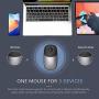 Wireless Mouse 2.4G Jelly Comb Bluetooth Mouse with USB Receiver Ultra Thin Computer Mouse with 3 Adjustable DPI 1000/1600/2400 Metal Mouse -Black and Sliver