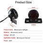 Yifengshun Motorcycle Harley Cruise Prince Car Modified Retro Fence LED Tail Light Brake Light 12V Running Driving Lights License Plate Light Black Round Metal Bracket