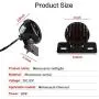 Yifengshun Motorcycle Harley Cruise Prince Car Modified Retro Fence LED Tail Light Brake Light 12V Running Driving Lights License Plate Light Black Round Metal Bracket