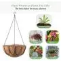 MICGEEK 4 Pack Metal Hanging Planter Basket with Coco Liner, 10 inches Metal Hanging Basket for Flower, Coco Liners for Plants, Hanging Basket for Plants, Garden, Outdoor, Indoorr -HB02 (10 in) MICGEEK 4 Pack Metal Hanging Planter Basket with Coco Liner, 10 inches Metal Hanging Basket for Flower, Coco Liners for Plants, Hanging Basket for Plants, Garden, Outdoor, Indoorr -HB02 (10 in)