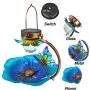 Birdream Solar Bird Feeder for Outside Hanging Wild Birdfeeders Seed Tray Outdoor Solar Powered Garden Light Metal Butterfly Decorative LED Landscape Lighting Waterproof 9.5 Inch Dia for Yard