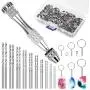 Hand Drill for Resin Molds, Paxcoo 201 PCS Pin Vise Resin Drill Set with Keychain Hardware and 20 Pcs Small Drill Bits (0.8-3 mm) for Resin Plastic Polymer Clay Keychain Pendant Jewelry Making Hand Drill for Resin Molds, Paxcoo 201 PCS Pin Vise Resin Drill Set with Keychain Hardware and 20 Pcs Small Drill Bits (0.8-3 mm) for Resin Plastic Polymer Clay Keychain Pendant Jewelry Making