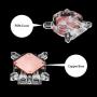GPU Water Cooling Block, G1/4'' GPU Liquid Cooler Universal Computer GPU Waterblock with POM Cover, Metal Water Cooling System Parts Kits