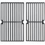 Hongso Cast Iron Cooking Grid Grates Replacement Parts for Brinkmann 810-3820-S, 810-3821-F, 810-3821-S, Dyna-Glo DGP350NP and Master Forge MFA350CNP Gas Grill Models, 17 5/8 Inch, Set of 2 (PCG222)