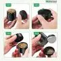 iRainy [5 Piece] Spice Herb Grinder with Pollen Catcher, 2.1 Inch, Metal Black