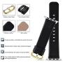 Fullmosa Compatible Apple Watch Band 38mm 40mm 42mm 44mm Leather Compatible iWatch Band/Strap Compatible Apple Watch SE & Series 6 5 4 3 2 1, 38mm 40mm Black + Golden Buckle + Silver Adapter