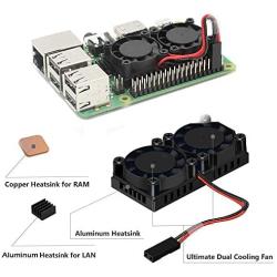 LANDZO Raspberry Pi 3 B+ Dual Fan with Heatsink … (for 3B+)