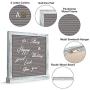 Gelibo Double Sided Letter Board with 750 Precut White & Gold Letters,Months & Days & Extra Cursive Words, Wall & Tabletop Display, Letters Organizer Box (Cyan Rustic 10x10)