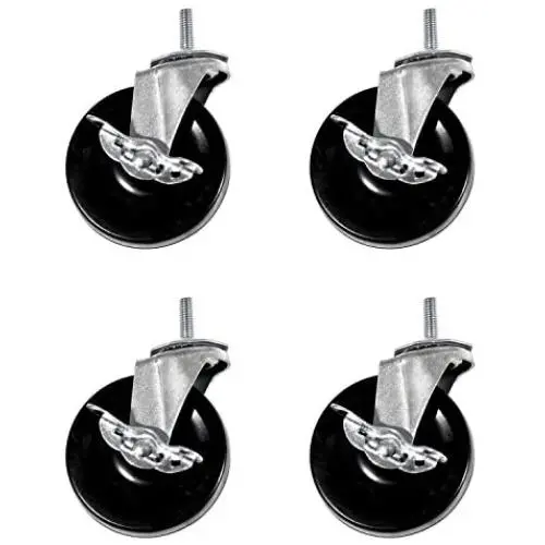 Seville Classics Commercial-Grade Work Table Caster Wheels (Set of 4) NSF-Certified Storage, 4'' L x 1'' W, Steel Seville Classics Commercial-Grade Work Table Caster Wheels (Set of 4) NSF-Certified Storage, 4'' L x 1'' W, Steel