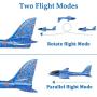 WATINC 2pcs 13.5inch Airplane, Manual Throwing, Fun, challenging, Outdoor Sports Toy, Model Foam Airplane, Blue & Orange Airplane (WT-Airplane 2Pcs)