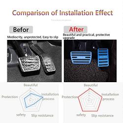 Great-luck aluminium alloy Gas Accelerator Pedal Covers,Anti-Slip No Drilling Brake Foot Pedal Pads Kit 2 pieces/set(silver) for Honda 10th Accord(2018 2019 2020 2021)