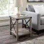 Thomas 18 Inch Metal X Side Table with Grey Wash Finish