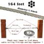Muzata Stainless Aircraft Steel Wire Rope Cable for Railing,Decking, DIY Balustrade, 1/8Inch,7x7,165Feet WR01,Series WP1