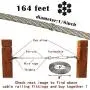 Muzata Stainless Aircraft Steel Wire Rope Cable for Railing,Decking, DIY Balustrade, 1/8Inch,7x7,165Feet WR01,Series WP1 Muzata Stainless Aircraft Steel Wire Rope Cable for Railing,Decking, DIY Balustrade, 1/8Inch,7x7,165Feet WR01,Series WP1