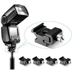 Neewer Black Metal Cold Shoe Flash Stand Adapter with 1/4-inch -20 Tripod Screw (5 Packs)