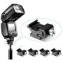 Neewer Black Metal Cold Shoe Flash Stand Adapter with 1/4-inch -20 Tripod Screw (5 Packs)
