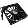 AAB Cooling Black Silent Fan 14 - Silent and Efficient 140mm Fan with 4 Anti-Vibration Pads, Computer Fan, Quiet Fan, 12V, Air Cooler Fan, PC Case Fan