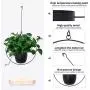Metal Hanging Planters, Boho Modern Plant Hanger Minimalist Home Decor, Mid Century Flower Pot Plant Holder (Oval-Pack of 1)