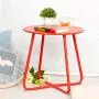 Grand patio Round Metal Side/End Table, Steel Patio Coffee Table for Bistro, Porch, Weather Resistant Outside Table Small (Red) Grand patio Round Metal Side/End Table, Steel Patio Coffee Table for Bistro, Porch, Weather Resistant Outside Table Small (Red)