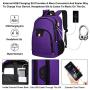 Travel Backpack for Women,15.6 Inch Laptop Backpack School Backpack for Girls with USB Charging Slit, Anti Theft Casual Daypack College Backpack for Women/Girls, Purple