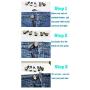 Buttons Pants Extender 6 Styles Elastic Metal Button Pant Waistband Soft Rubble Loop Extender Button No Sewing for Jeans, Collars, Cuffs (6 Pieces)