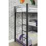 Furniture of America Crossman Metal Triple Twin Bunk Bed in Sand Black