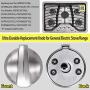 WB03X25796 WB03T10326 Knob Metal Stainless Steel Plate Inner The Knob Compatible with General Electric(GE) Stove/Range - Replaces AP5986232,PS11721433(5Pack) by Romalon