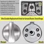 WB03X25796 WB03T10326 Knob Metal Stainless Steel Plate Inner The Knob Compatible with General Electric(GE) Stove/Range - Replaces AP5986232,PS11721433(5Pack) by Romalon