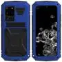 Simicoo Samsung S20 Ultra Metal Bumper Silicone Case Hybrid Military Shockproof Heavy Duty Rugged Defender case Built-in Screen Protector Stand Camera Lens Protector Cover for S20 Ultra (Blue)