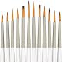 Detail Paint Brush Set - 12 Miniature Brushes for Fine Detailing & Art Painting - Acrylic, Watercolor, Gouache, Oil - Models, Airplane Kits, Ink, Warhammer 40k - Artist Quality Supplies by MyArtscape