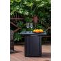 LEGACY HEATING 28 Inch Outdoor Propane Fire Pit Table Wicker Gas Square 48000BTU