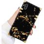 Square Case Compatible iPhone Xs iPhone X Case Gold Black Marble Luxury Elegant Soft TPU Shockproof Protective Metal Decoration Corner Back Cover iPhone XS/X/10 Case 5.8 Inch