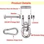 Xavnia Heavy Duty Swing Hangers Suspension Hooks Stainless Steel 360° Rotation with Hanging Snap Hooks Screws Bolts for Concrete Wooden Sets Playground Porch Yoga Hammock Sandbag Swingset Hardware