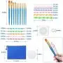Mandala Dotting Tools Set, Audab 49 Pcs Mandala Dotting Tools Kit with Mandala Stencil for Painting Rocks, Painting Mandalas and Drafting Mandala Dotting Tools Set, Audab 49 Pcs Mandala Dotting Tools Kit with Mandala Stencil for Painting Rocks, Painting Mandalas and Drafting